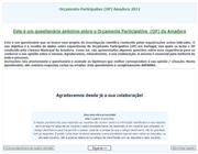 Questionário sobre Orçamento Participativo na Amadora